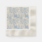 Serviette En Papier Elégant océane bleu toile (Devant)