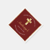Serviette En Papier Elégant or de Bourgogne 1er saint Merci communion (Coin)