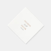 Serviette En Papier Elégant or et Mariage noir (Coin)