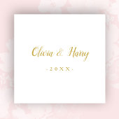 Serviette En Papier Élégant or Mariage blanc papier Napkin