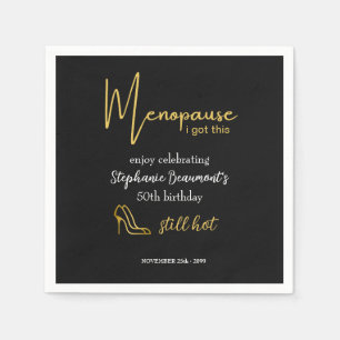Serviette En Papier Élégant Or Ménopause J'ai Réussi 50e Anniversaire