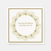 Serviette En Papier Elégant or Ornamental Diamants Frontières (Devant)