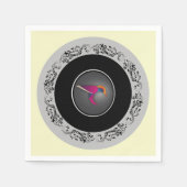 Serviette En Papier Elegant Ornamental Hummingbird (Devant)