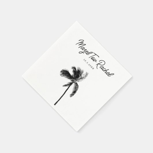 Serviette En Papier Élégant Palm Tree Mazel Tov Bat mitzvah serviettes (Coin)