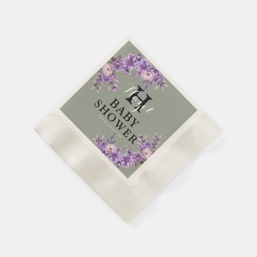 Serviette En Papier Élégant papier à cocktail rose floral (Coin)