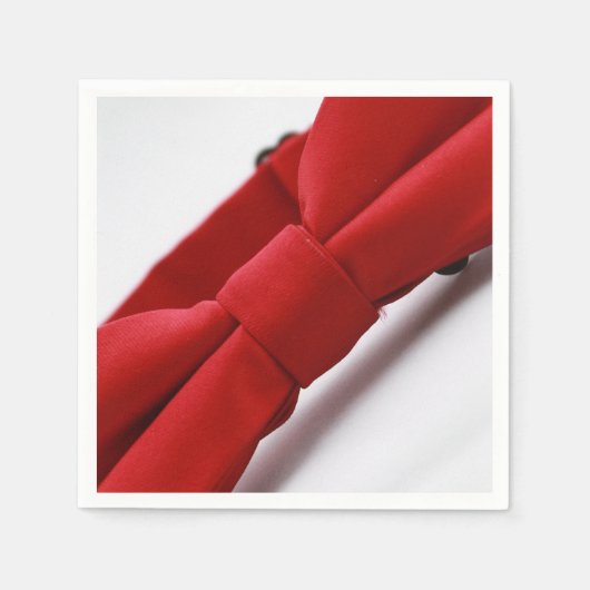 Serviette En Papier Élégant papier Cravate Bow rouge Napkin (Devant)