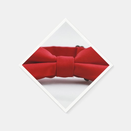 Serviette En Papier Élégant papier Cravate Bow rouge Napkin (Coin)
