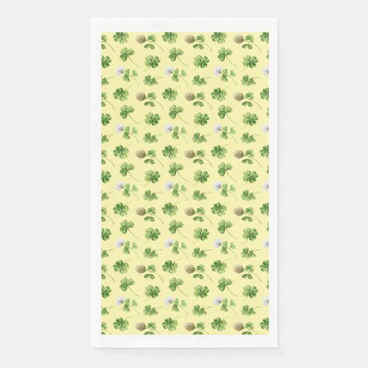 Serviette En Papier élégant papier de trèfle Napkin (Devant)