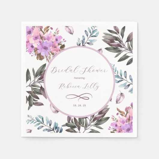 Serviette En Papier Élégant papier floral Napkin (Devant)