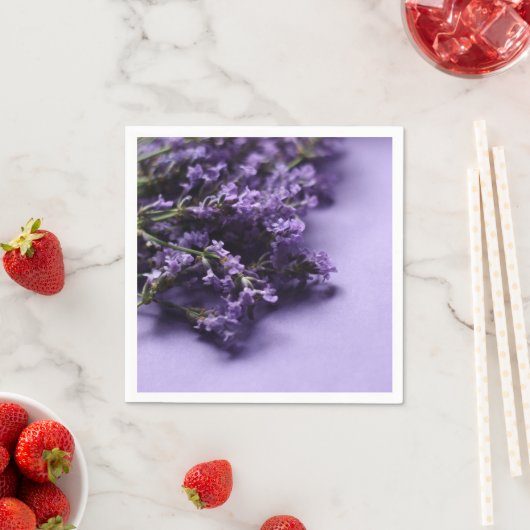 Serviette En Papier Élégant papier lavande Napkin (En situation)