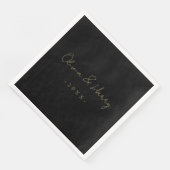 Serviette En Papier Élégant papier Mariage à la main (Coin)