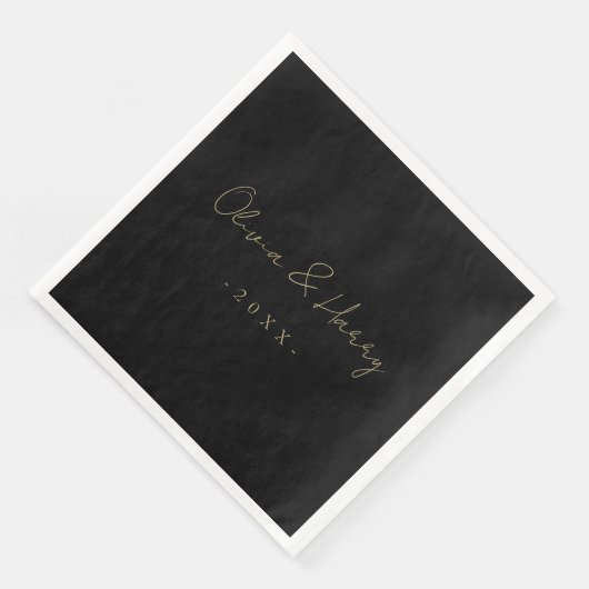 Serviette En Papier Élégant papier Mariage à la main (Coin)