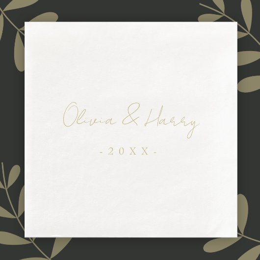 Serviette En Papier Élégant papier Mariage à la main