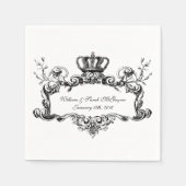 Serviette En Papier Élégant Papier Mariage Regal (Devant)