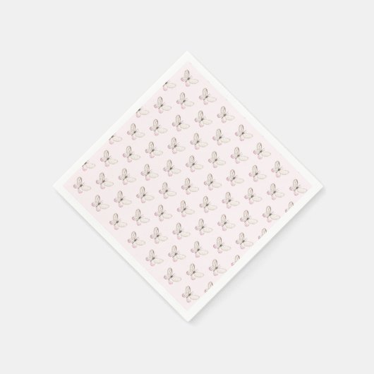 Serviette En Papier Élégant Papier Motif rose-Beurre rose (Coin)