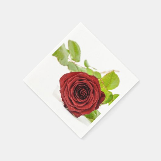 Serviette En Papier Élégant papier rose rouge Napkin (Coin)