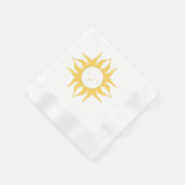Serviette En Papier Élégant papier Sun Design Napkin (Coin)