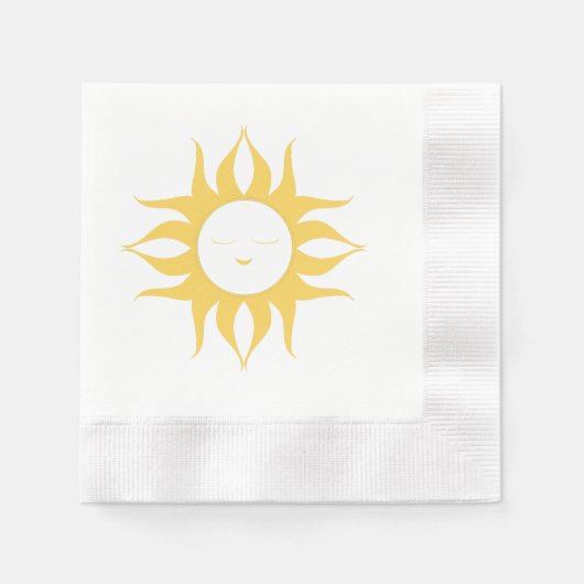 Serviette En Papier Élégant papier Sun Design Napkin (Devant)