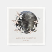 Serviette En Papier Élégant papillon céleste Enregistrer le Mariage de (Devant)