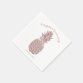 Serviette En Papier Élégant Parties scintillant rose Ananas Quinceaner (Coin)