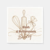 Serviette En Papier Elegant Pastel Bakery Branding (Devant)