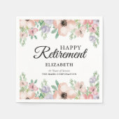 Serviette En Papier Élégant Pastel Floral Retraite Party (Devant)