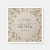 Serviette En Papier Elegant Pearl Fête des mariées (Devant)