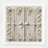 Serviette En Papier Elegant Pearl & Ribbon Napkin : Une touche de Soph (Devant)