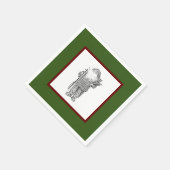 Serviette En Papier Elégant Père Noël en Sweater Festif, Croquis de Va (Coin)