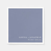 Serviette En Papier Élégant Périwinkle tendance Minimal personnalisé (Devant)