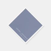 Serviette En Papier Élégant Périwinkle tendance Minimal personnalisé (Coin)