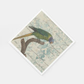 Serviette En Papier Élégant perroquet (Coin)