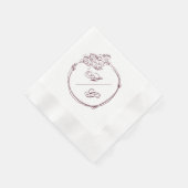 Serviette En Papier Elegant Personalized Wedding Napkin (Coin)