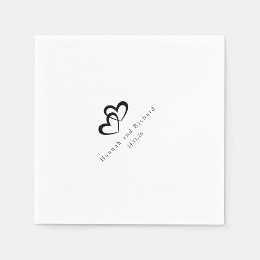 Serviette En Papier Elegant Personalized Wedding Napkins (Devant)