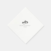 Serviette En Papier Elegant Personalized Wedding Napkins (Coin)