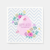 Serviette En Papier Elégant Personnalisé Joyeux Pâques | Serviette en  (Devant)