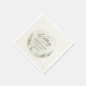 Serviette En Papier Élégant Pine Arbres Rustiques Mariage photo (Coin)