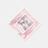 Serviette En Papier Elegant Pinkmas Snowman Napkins Winter Holiday (Coin)