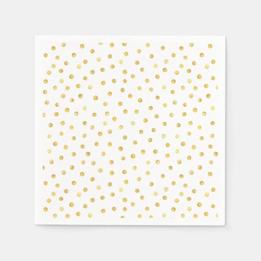 Serviette En Papier Élégant point de confetti à huile d'or (Devant)