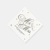 Serviette En Papier Élégant point d'or Napkin (Coin)