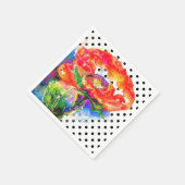 Serviette En Papier Elégant pois à aquarelle rouge abstrait (Coin)
