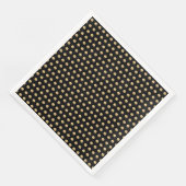 Serviette En Papier Élégant Pois noir et or Motif chic (Coin)