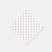 Serviette En Papier élégant pois violet (Coin)