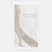 Serviette En Papier Élégant Porte en marbre or pâle Abstrait (Devant)