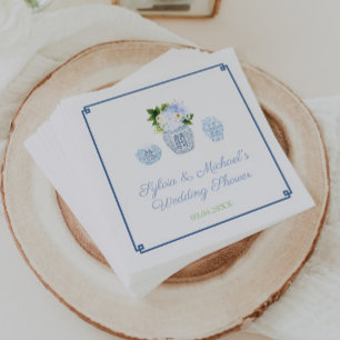 Serviette En Papier Élégant pot à gingembre aquarelle pour mariage et
