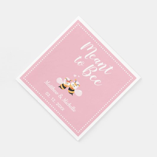 Serviette En Papier Élégant Pour Être Une Fête De Mariage Rose (Coin)