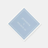 Serviette En Papier Elegant Powder Blue Wedding (Coin)