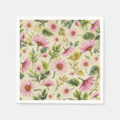 Serviette En Papier Élégant printemps floral (Devant)