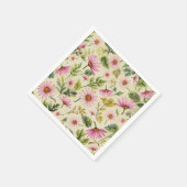 Serviette En Papier Élégant printemps floral (Coin)