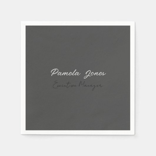 Serviette En Papier Élégant professionnel minimaliste moderne ajouter  (Devant)